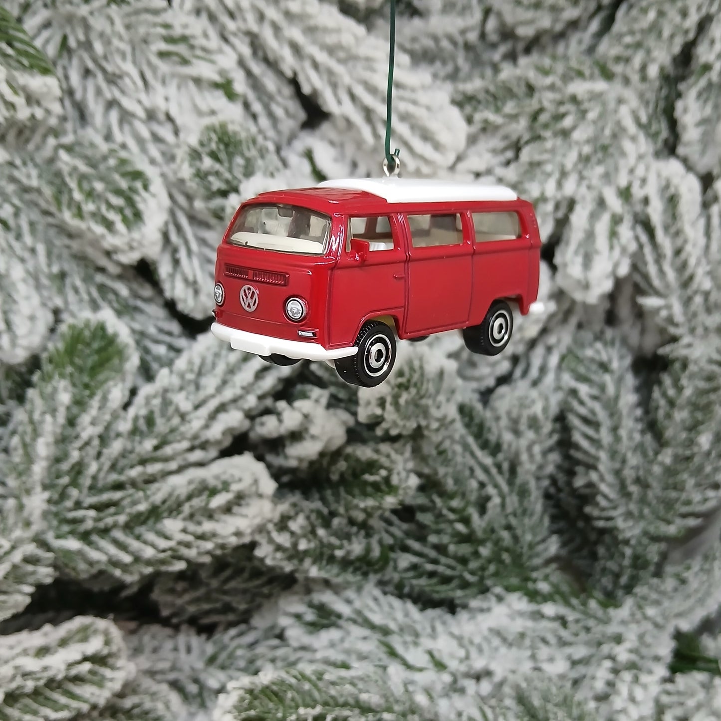 VW 1970 Bus Ornament Christmas Gift Xmas Tree Decoration Volkswagen T2 Van Red Licensed