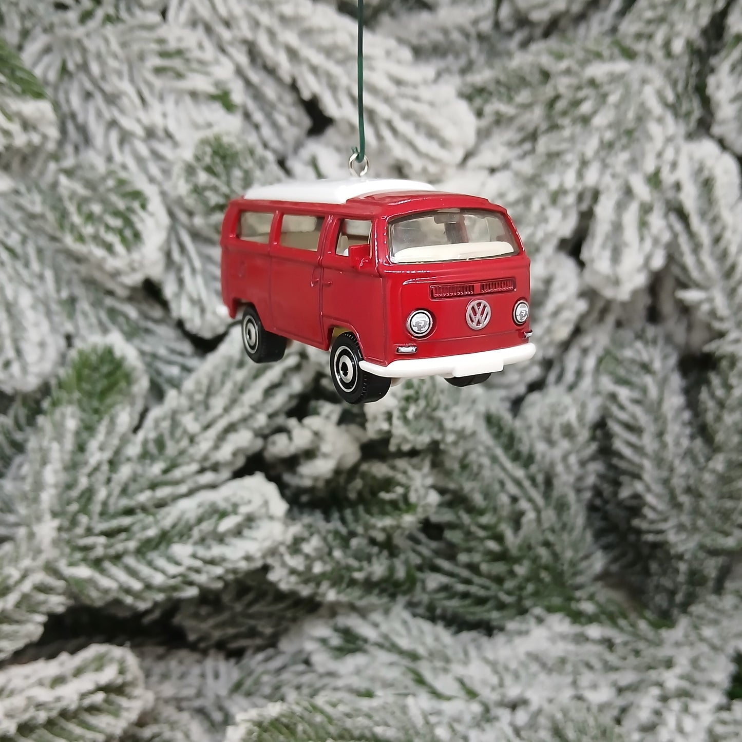 VW 1970 Bus Ornament Christmas Gift Xmas Tree Decoration Volkswagen T2 Van Red Licensed