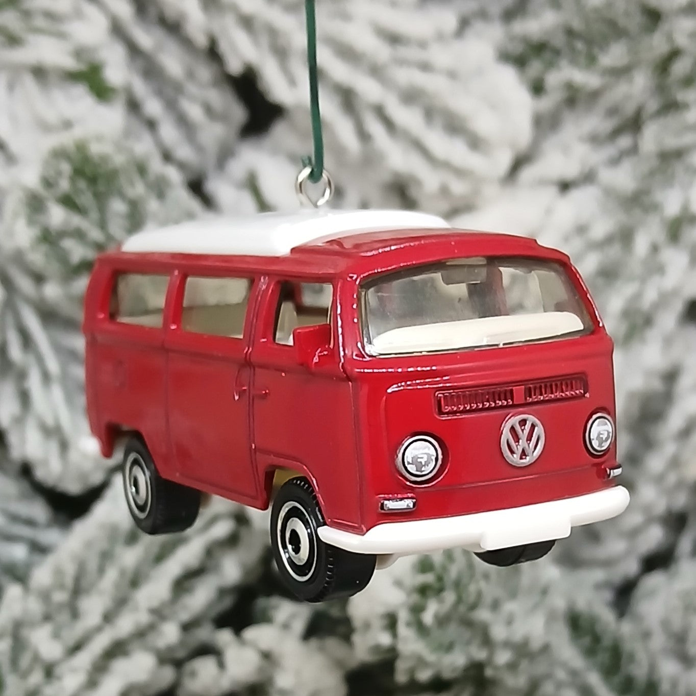 VW 1970 Bus Ornament Christmas Gift Xmas Tree Decoration Volkswagen T2 Van Red Licensed