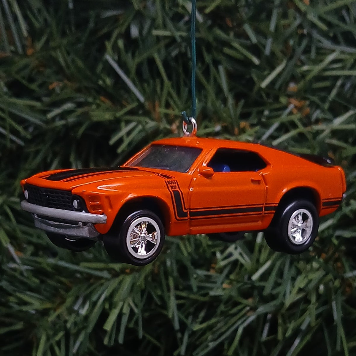 Ford Mustang Ornament 1970 Boss 302 Christmas Tree Decoration Unique Gift idea Orange