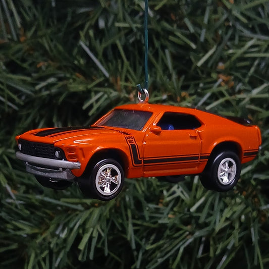 Ford Mustang Ornament 1970 Boss 302 Christmas Tree Decoration Unique Gift idea Orange