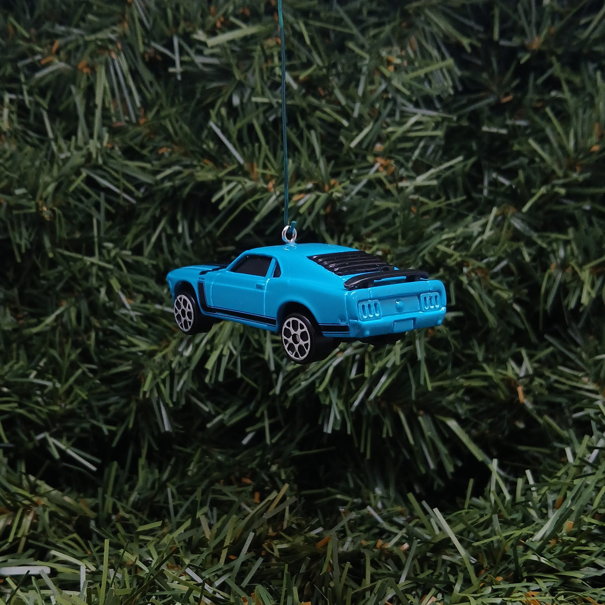 Ford Mustang Ornament 1970 Boss 302 Christmas Gift Xmas Tree Decoration Blue