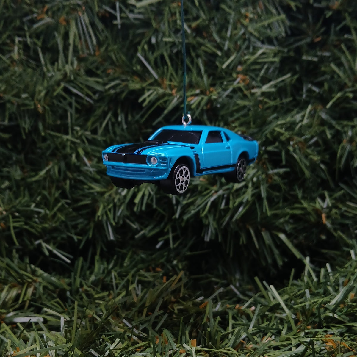 Ford Mustang Ornament 1970 Boss 302 Christmas Gift Xmas Tree Decoration Blue