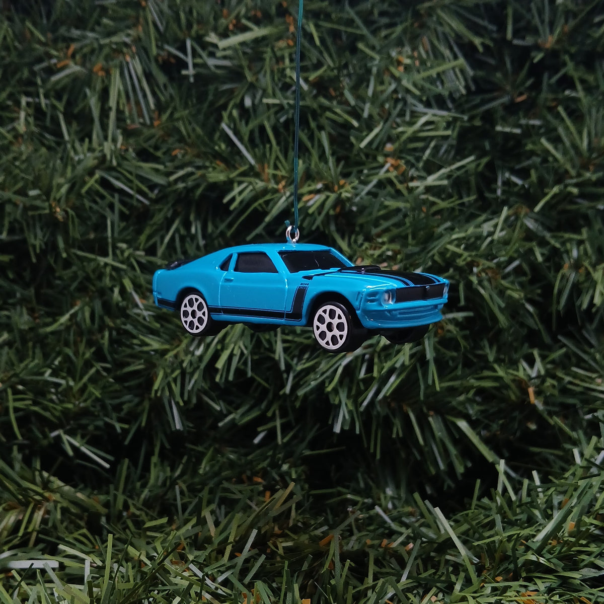 Ford Mustang Ornament 1970 Boss 302 Christmas Gift Xmas Tree Decoration Blue