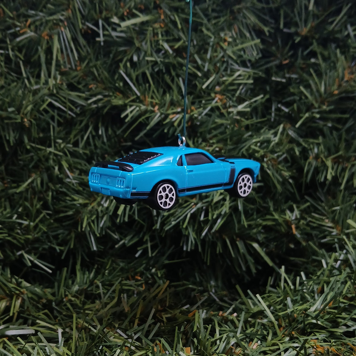 Ford Mustang Ornament 1970 Boss 302 Christmas Gift Xmas Tree Decoration Blue