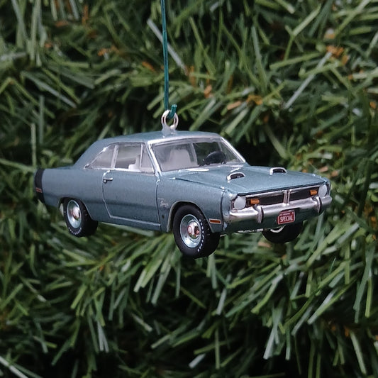 DODGE Dart Ornament 1971 Swinger 340 Christmas Gift Xmas Tree Decoration Mopar Muscle Car Light Gunmetal