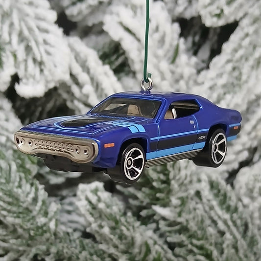 1971 Plymouth GTX Ornament Mopar Christmas Tree Decoration Gift Idea Blue