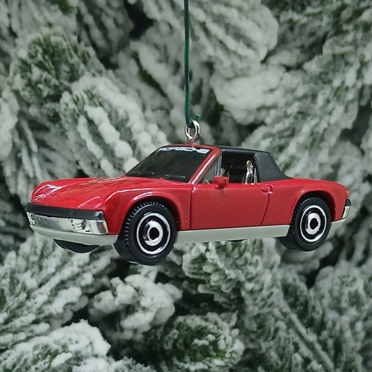 Porsche 914 1971 Ornament Christmas Tree Decoration Unique Gift Red Green