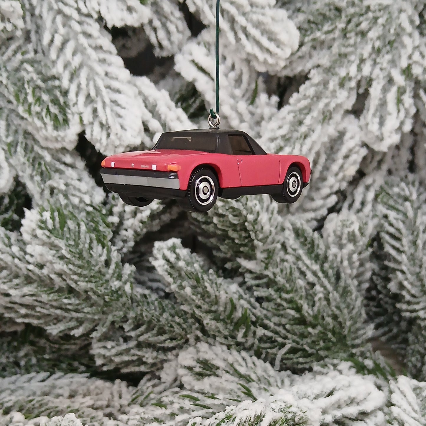 Porsche 914 1971 Ornament Christmas Tree Decoration Unique Gift Red Orange White