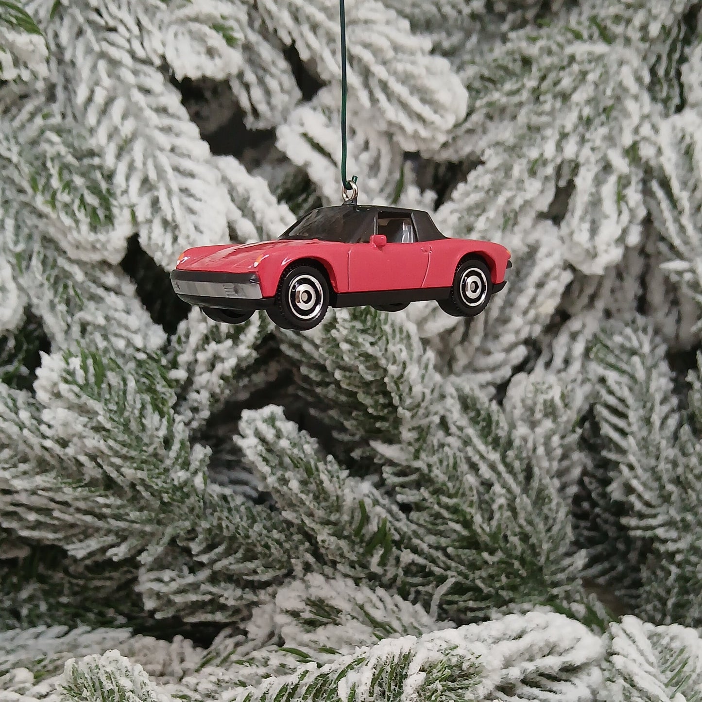 Porsche 914 1971 Ornament Christmas Tree Decoration Unique Gift Red Orange White