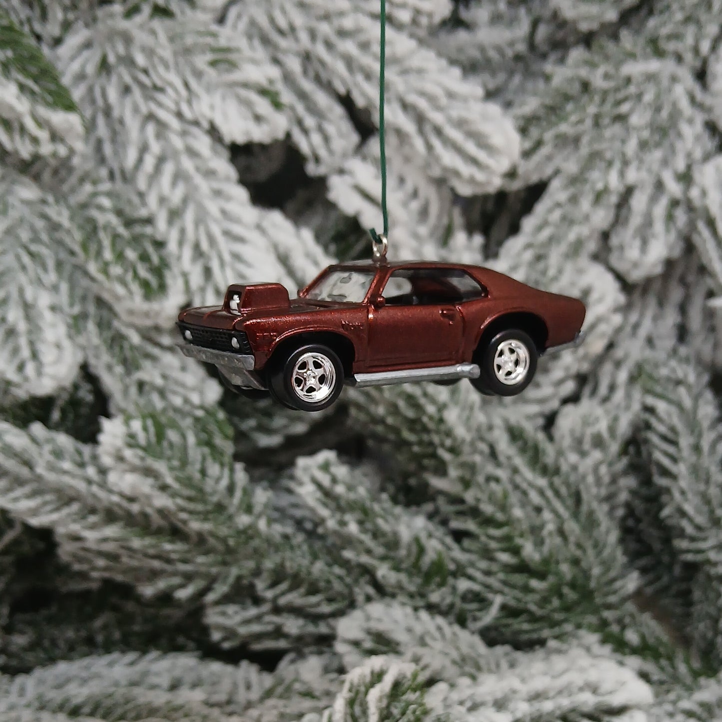 Chevy Nova Ornament 1972 Chevrolet Christmas Tree Decoration Gift Idea Hood Opens