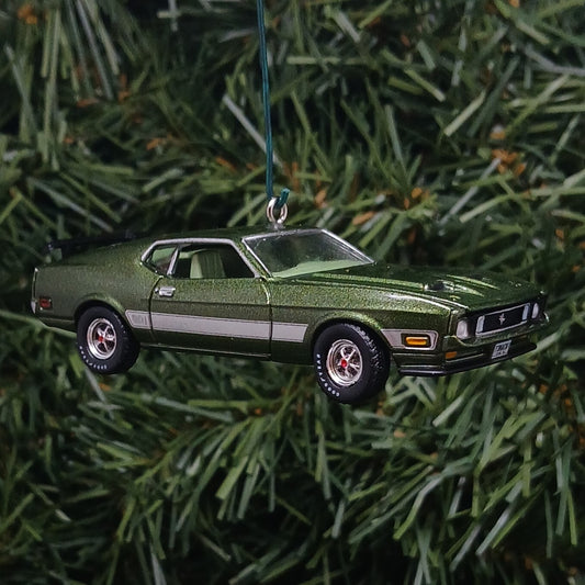 Ford 1973 Mustang Mach 1 Ornament Christmas Gift Xmas Tree Decoration Ivy Bronze Poly