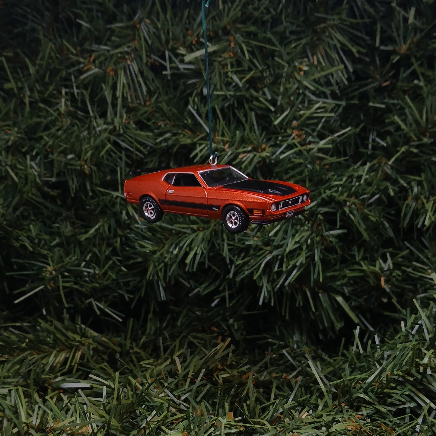 Ford 1973 Mustang Mach 1 Ornament Christmas Gift Xmas Tree Decoration Medium Copper Poly