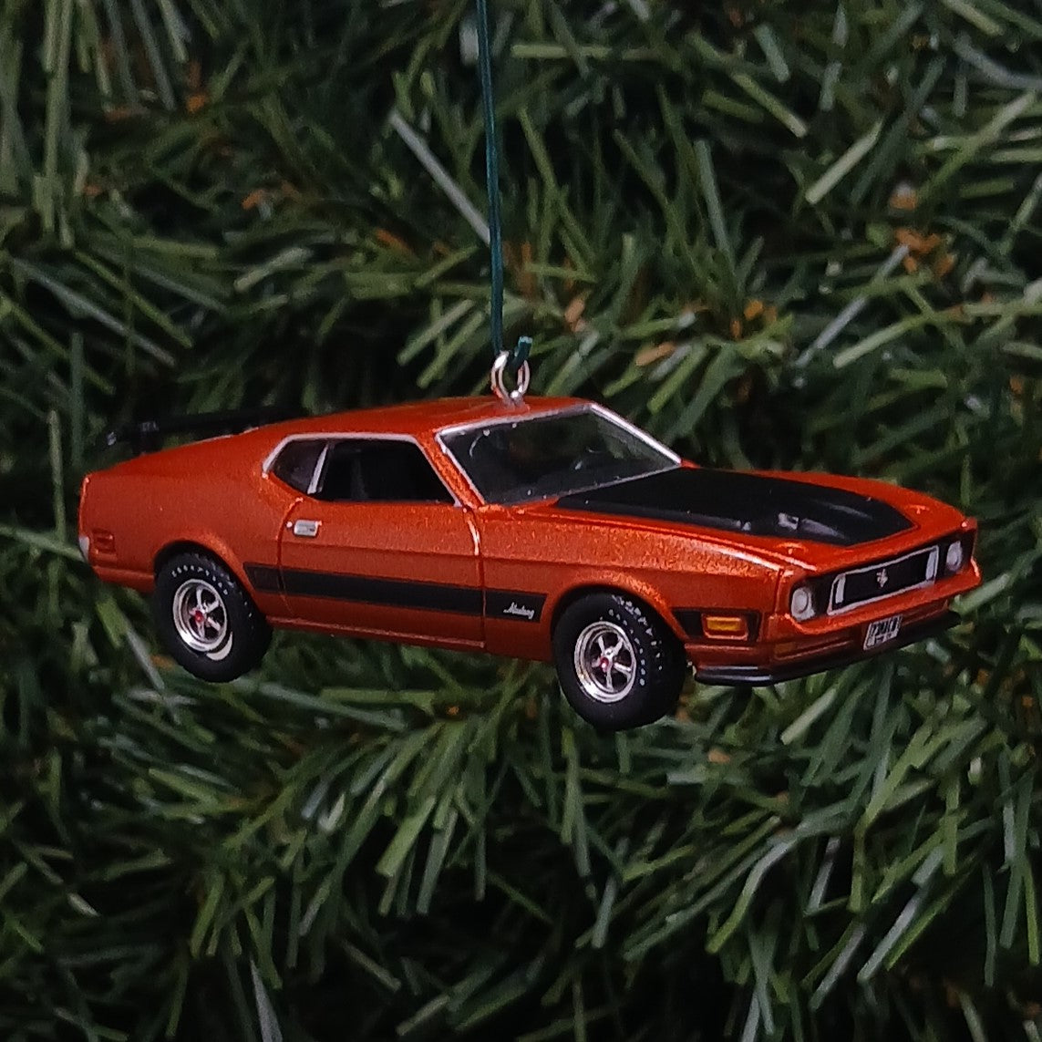 Ford 1973 Mustang Mach 1 Ornament Christmas Gift Xmas Tree Decoration Medium Copper Poly