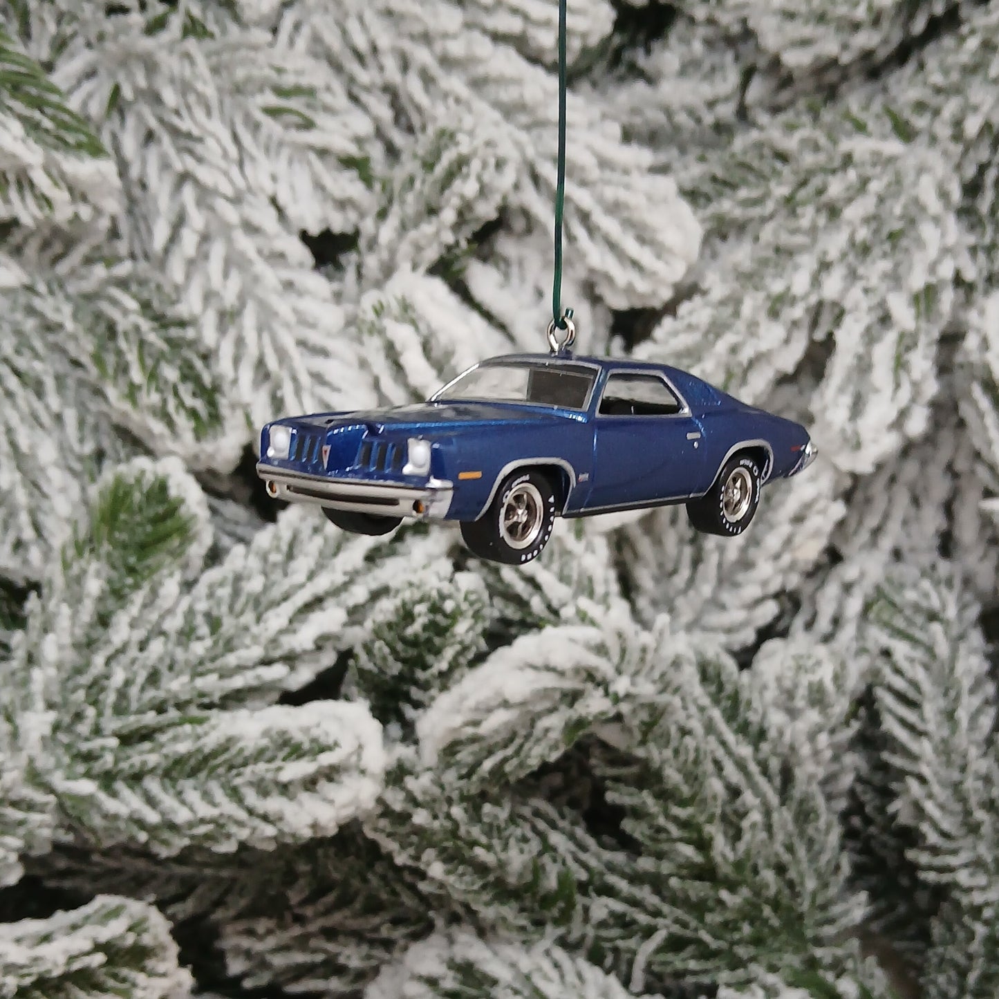 PONTIAC GRAND AM 1973 Christmas Tree Decoration Unique Xmas Gift Idea Blue Nicely Detailed 1974 1975