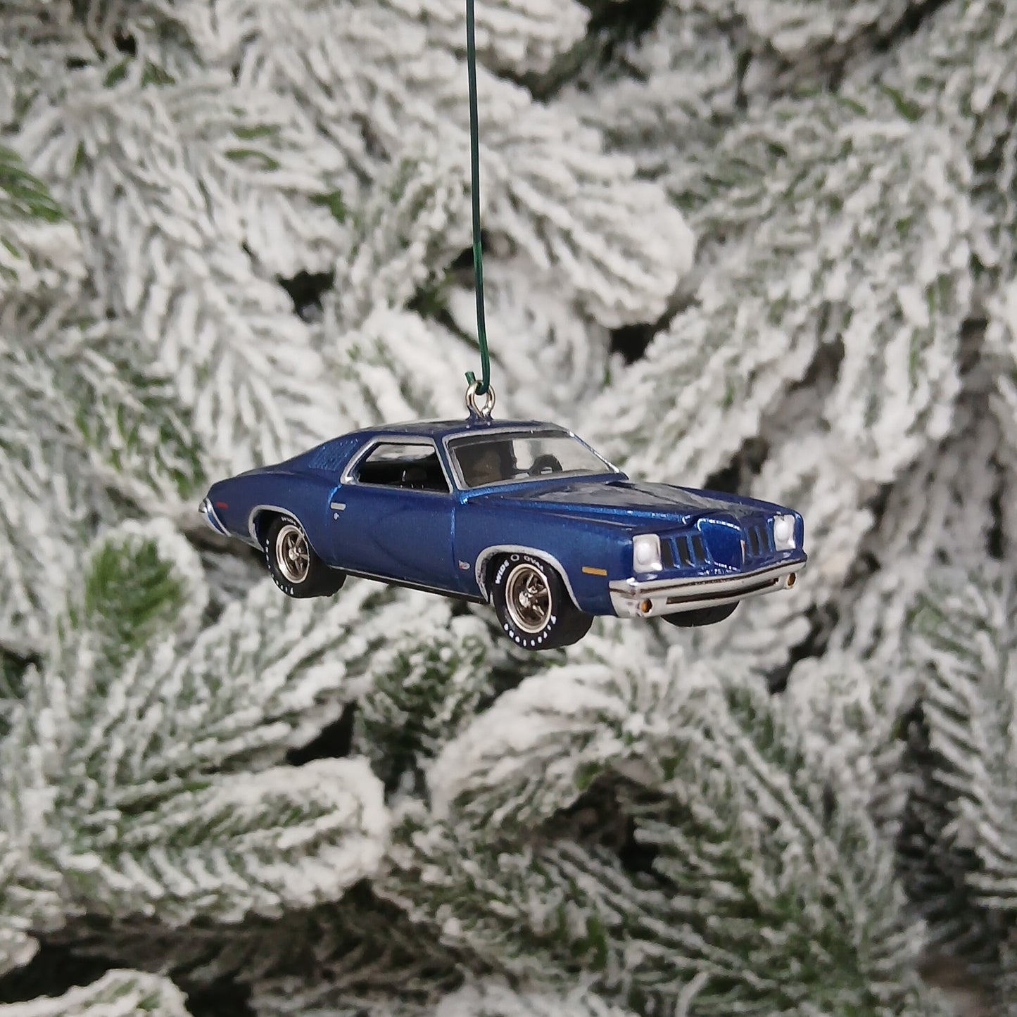 PONTIAC GRAND AM 1973 Christmas Tree Decoration Unique Xmas Gift Idea Blue Nicely Detailed 1974 1975