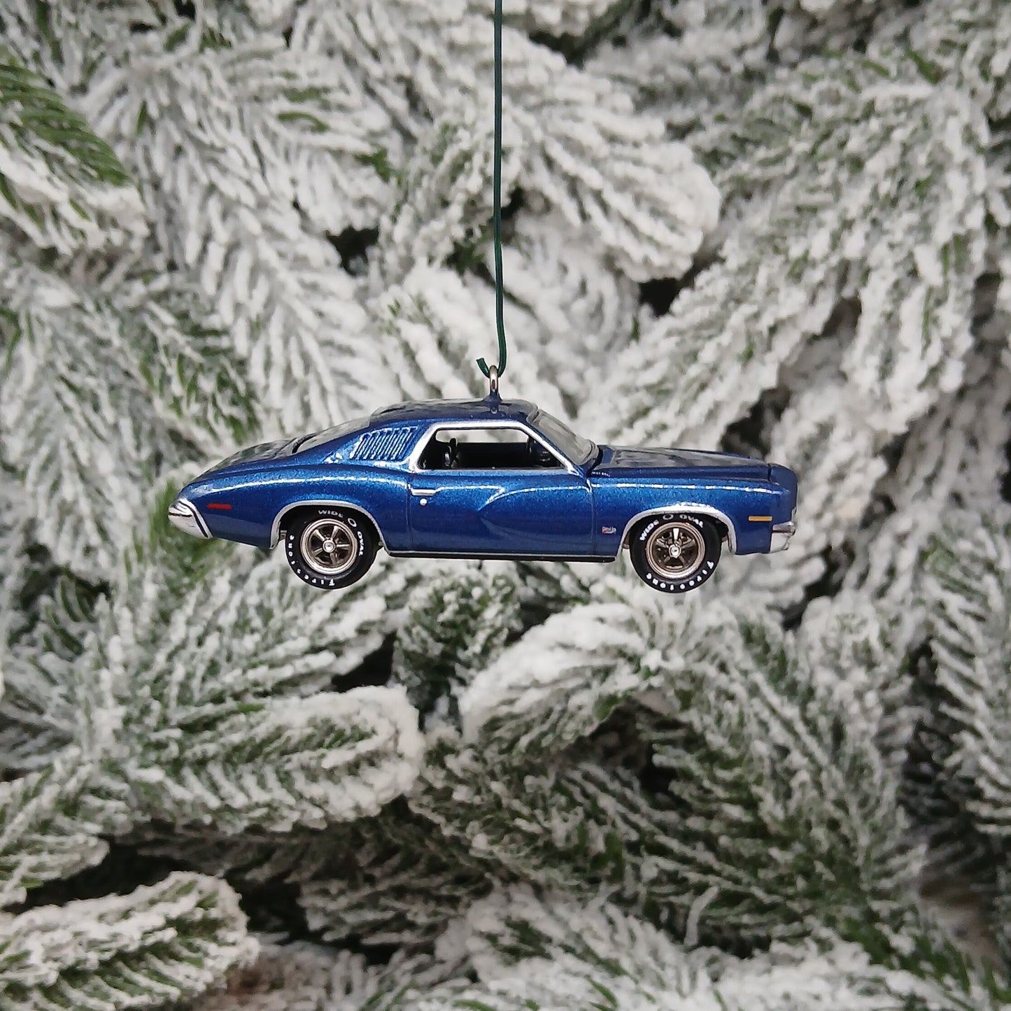 PONTIAC GRAND AM 1973 Christmas Tree Decoration Unique Xmas Gift Idea Blue Nicely Detailed 1974 1975