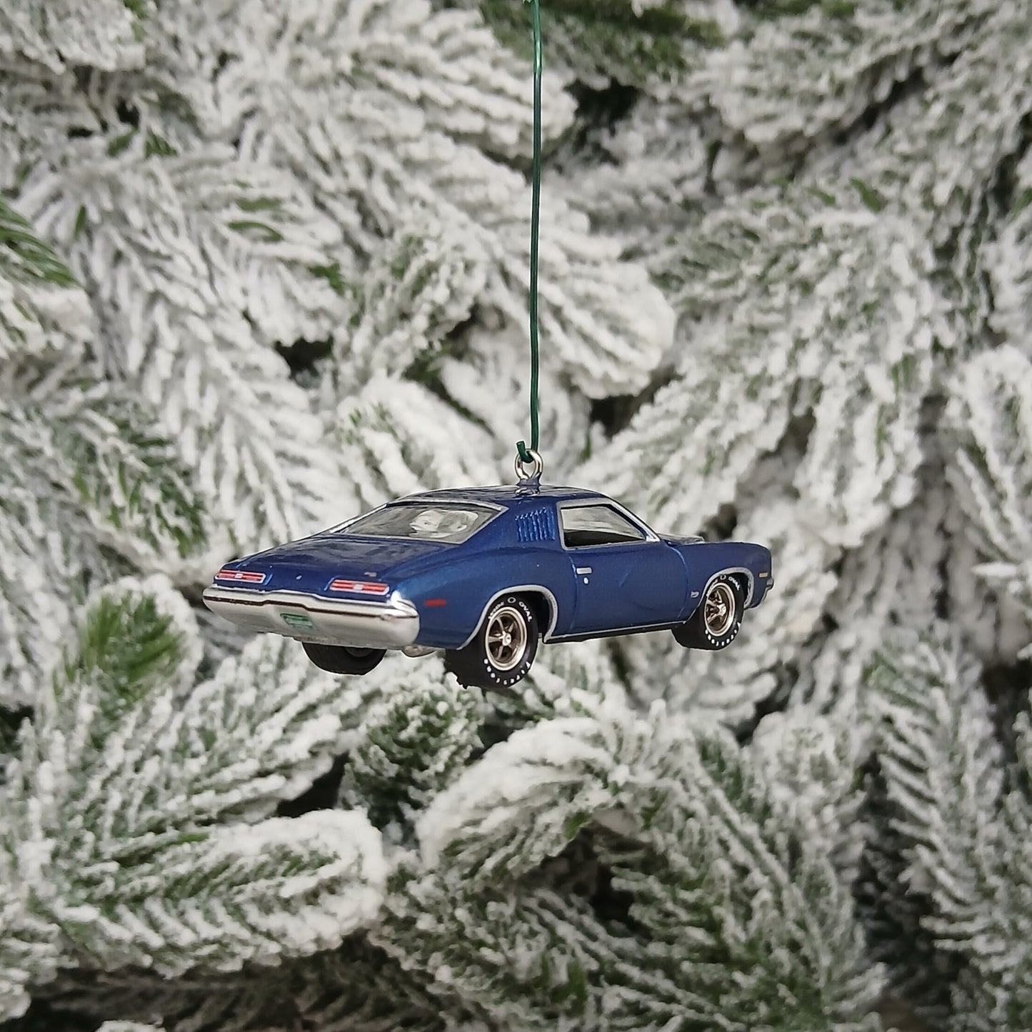 PONTIAC GRAND AM 1973 Christmas Tree Decoration Unique Xmas Gift Idea Blue Nicely Detailed 1974 1975