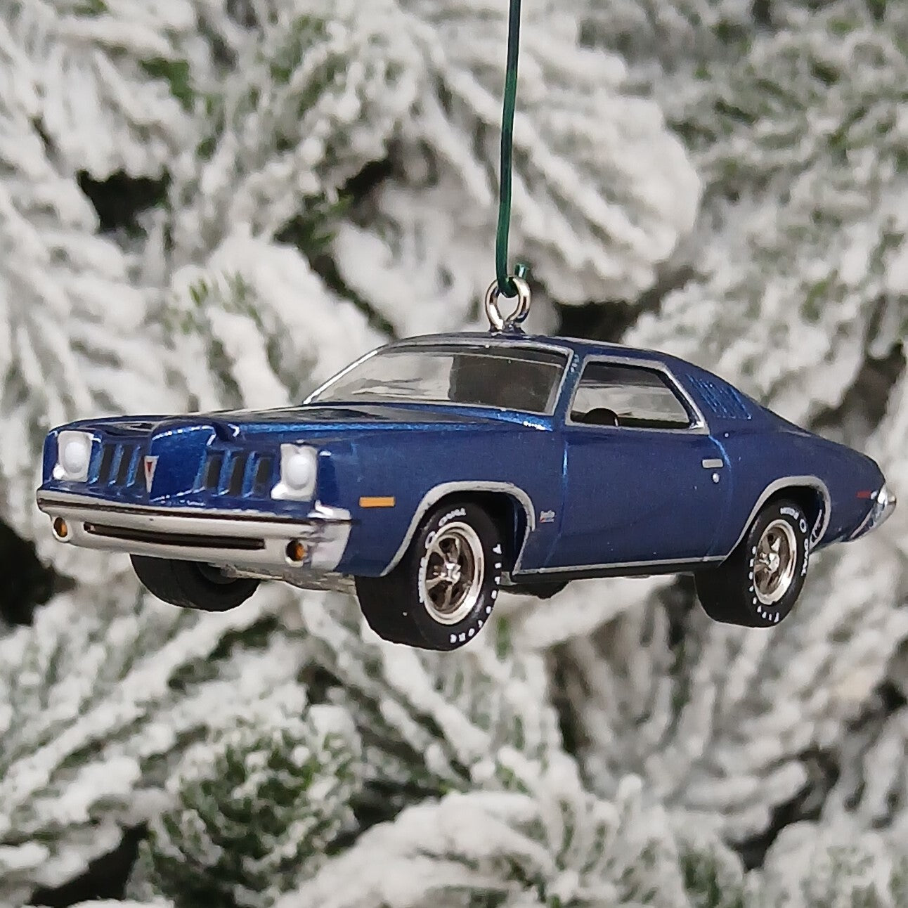 PONTIAC GRAND AM 1973 Christmas Tree Decoration Unique Xmas Gift Idea Blue Nicely Detailed 1974 1975