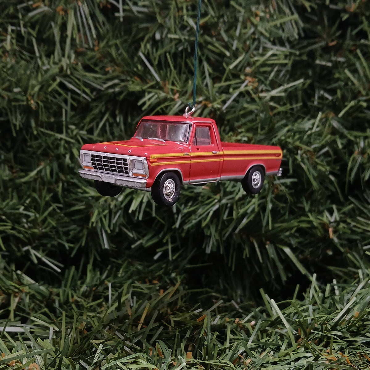 Ford F-150 Christmas Ornament 1978 F150 Ranger Truck Unique Gift Xmas Decoration Red