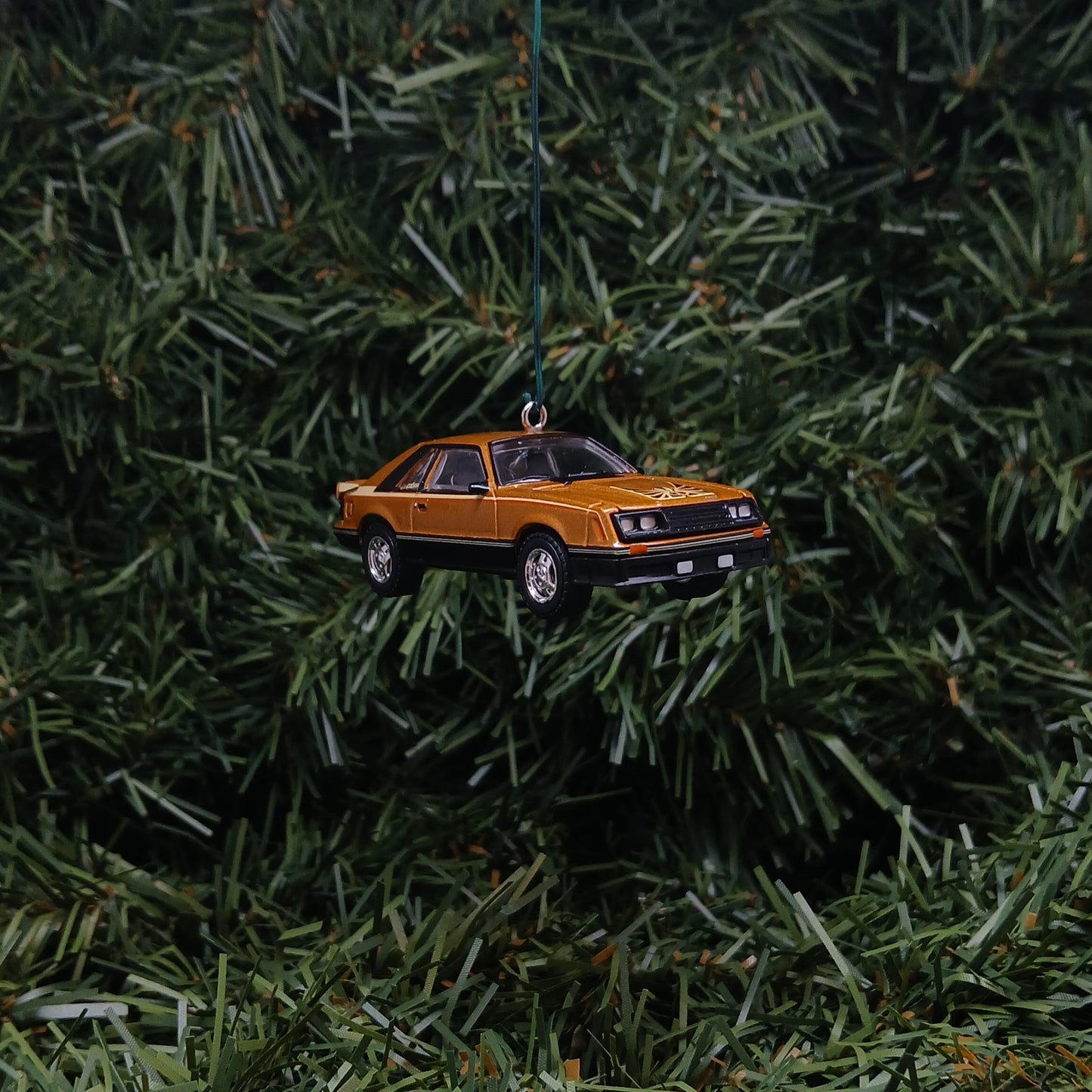 Ford 1980 Mustang Cobra Ornament Christmas Gift Xmas Tree Decoration Dark Chamois
