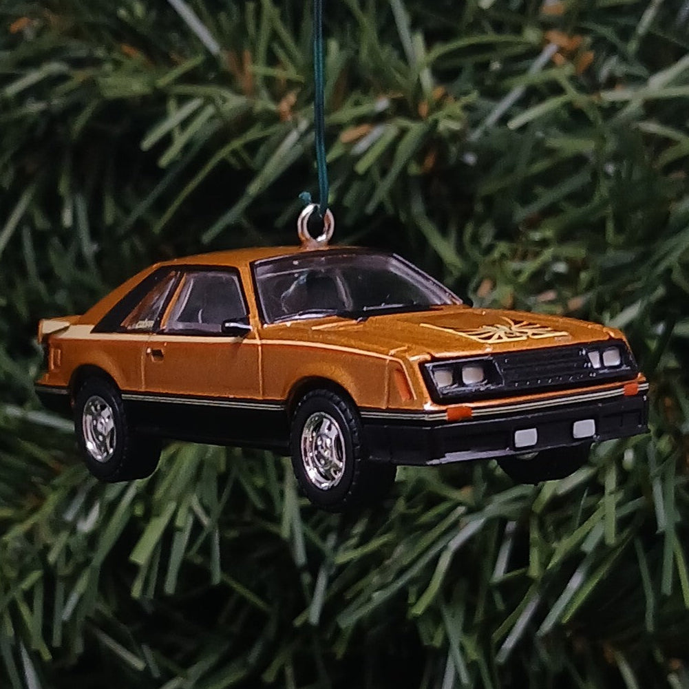 Ford 1980 Mustang Cobra Ornament Christmas Gift Xmas Tree Decoration Dark Chamois