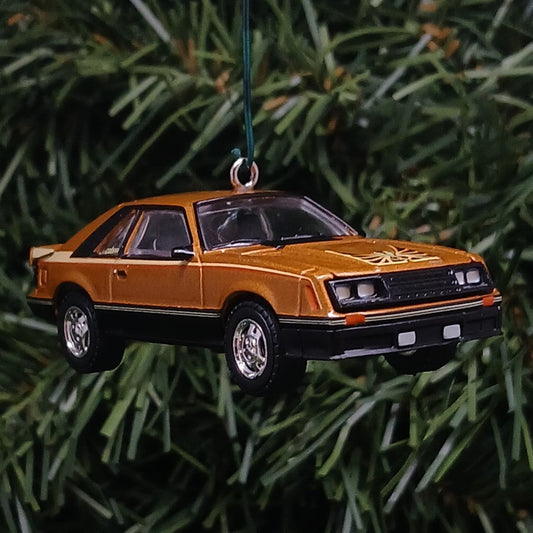 Ford 1980 Mustang Cobra Ornament Christmas Gift Xmas Tree Decoration Dark Chamois