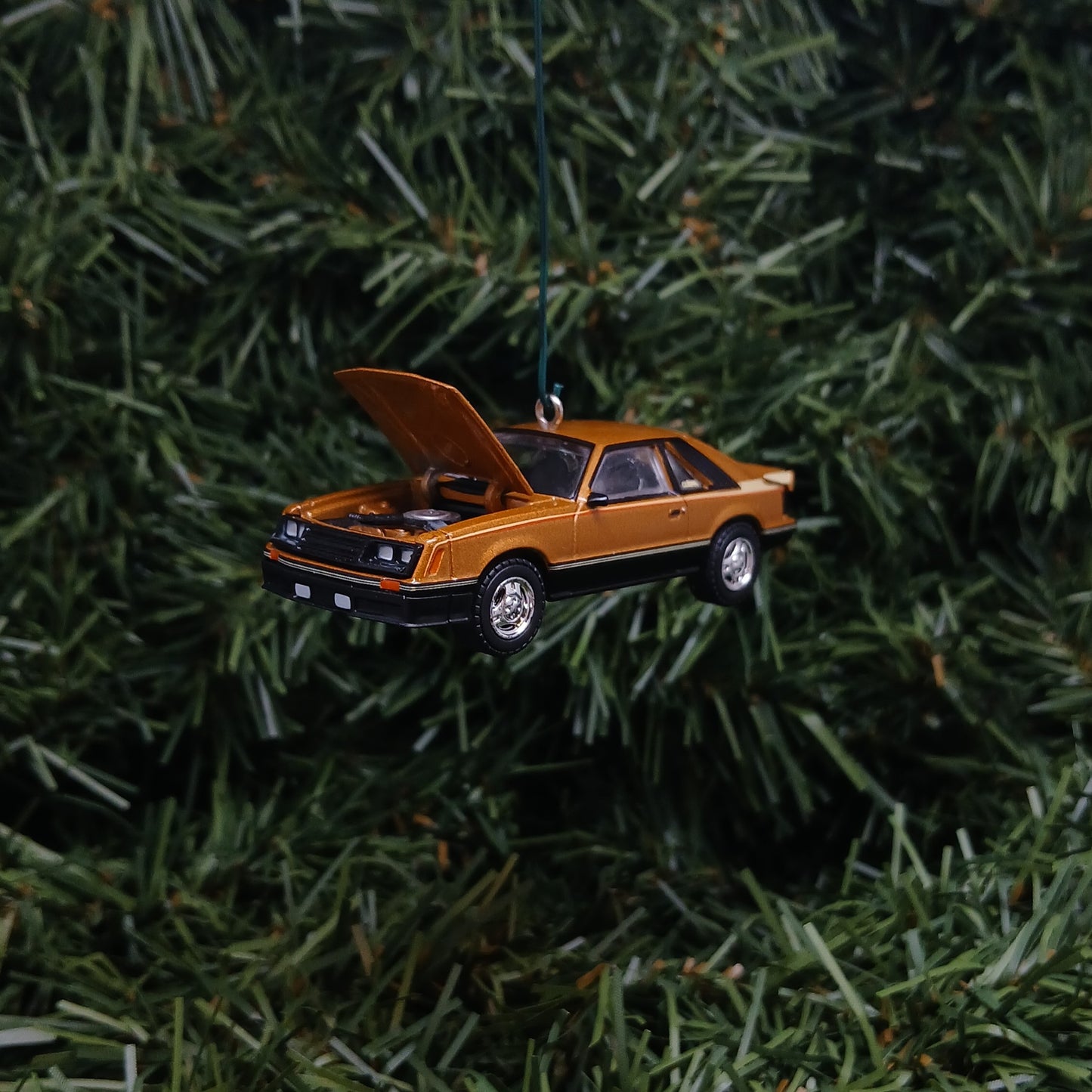 Ford 1980 Mustang Cobra Ornament Christmas Gift Xmas Tree Decoration Dark Chamois