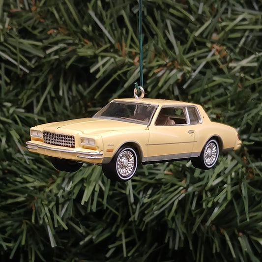 Chevy 1980 MONTE CARLO Ornament Christmas Decoration Chevrolet Unique Xmas Gift Idea Yellow