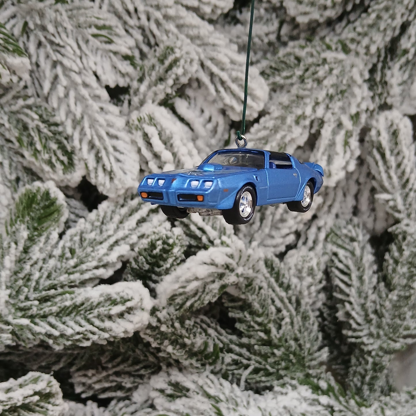 Pontiac 1980 Firebird Trans Am Ornament Christmas Tree Decoration Unique Gift Bright Blue