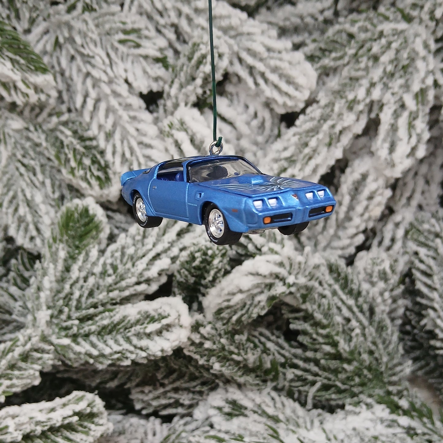 Pontiac 1980 Firebird Trans Am Ornament Christmas Tree Decoration Unique Gift Bright Blue