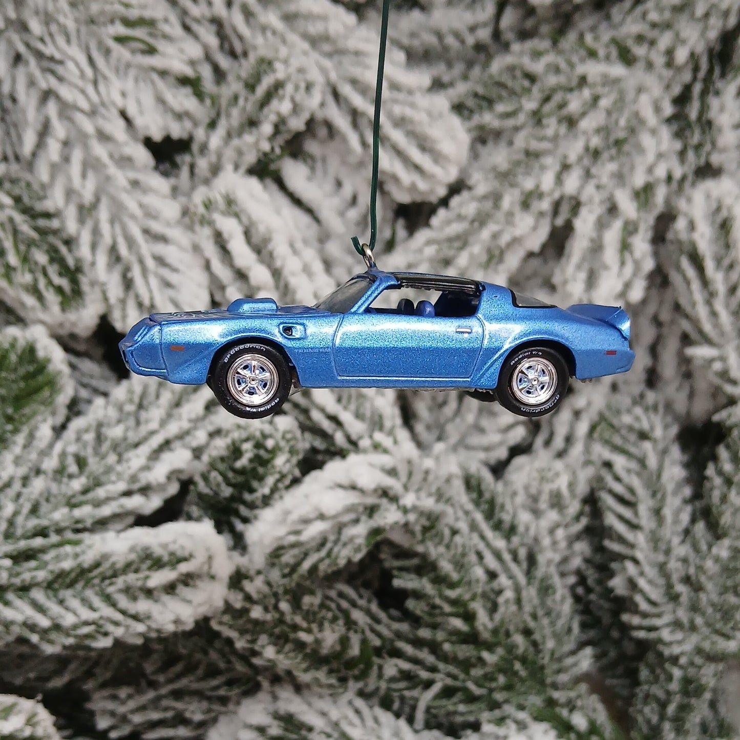 Pontiac 1980 Firebird Trans Am Ornament Christmas Tree Decoration Unique Gift Bright Blue