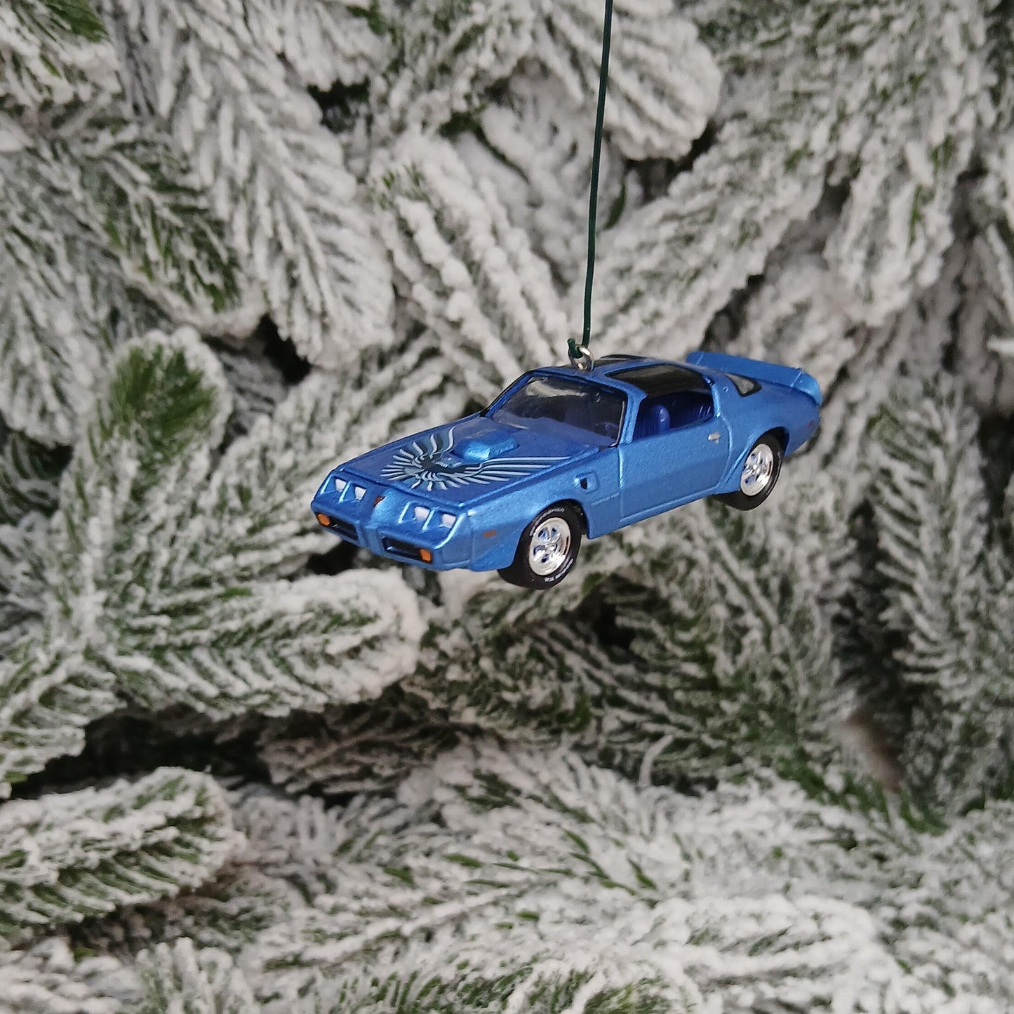 Pontiac 1980 Firebird Trans Am Ornament Christmas Tree Decoration Unique Gift Bright Blue
