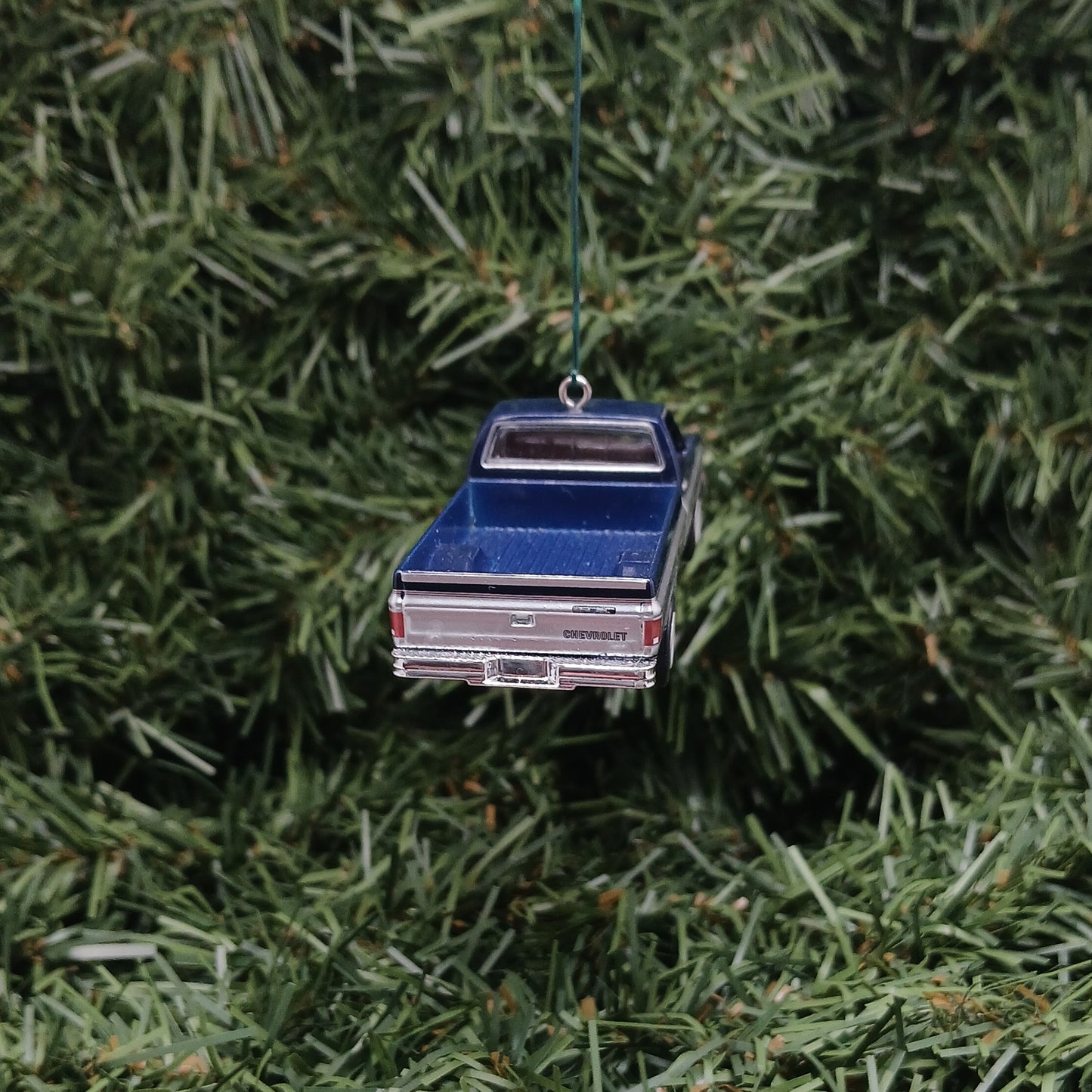Chevy 1982 C-10 Silverado Ornament Christmas Gift Chevrolet Truck Xmas Decoration Blue/Silver C10