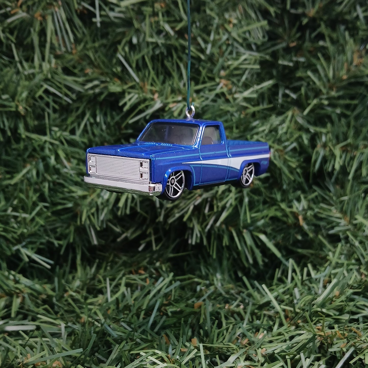 CHEVY 1983 SILVERADO Ornament Christmas Gift Chevrolet Truck Blue