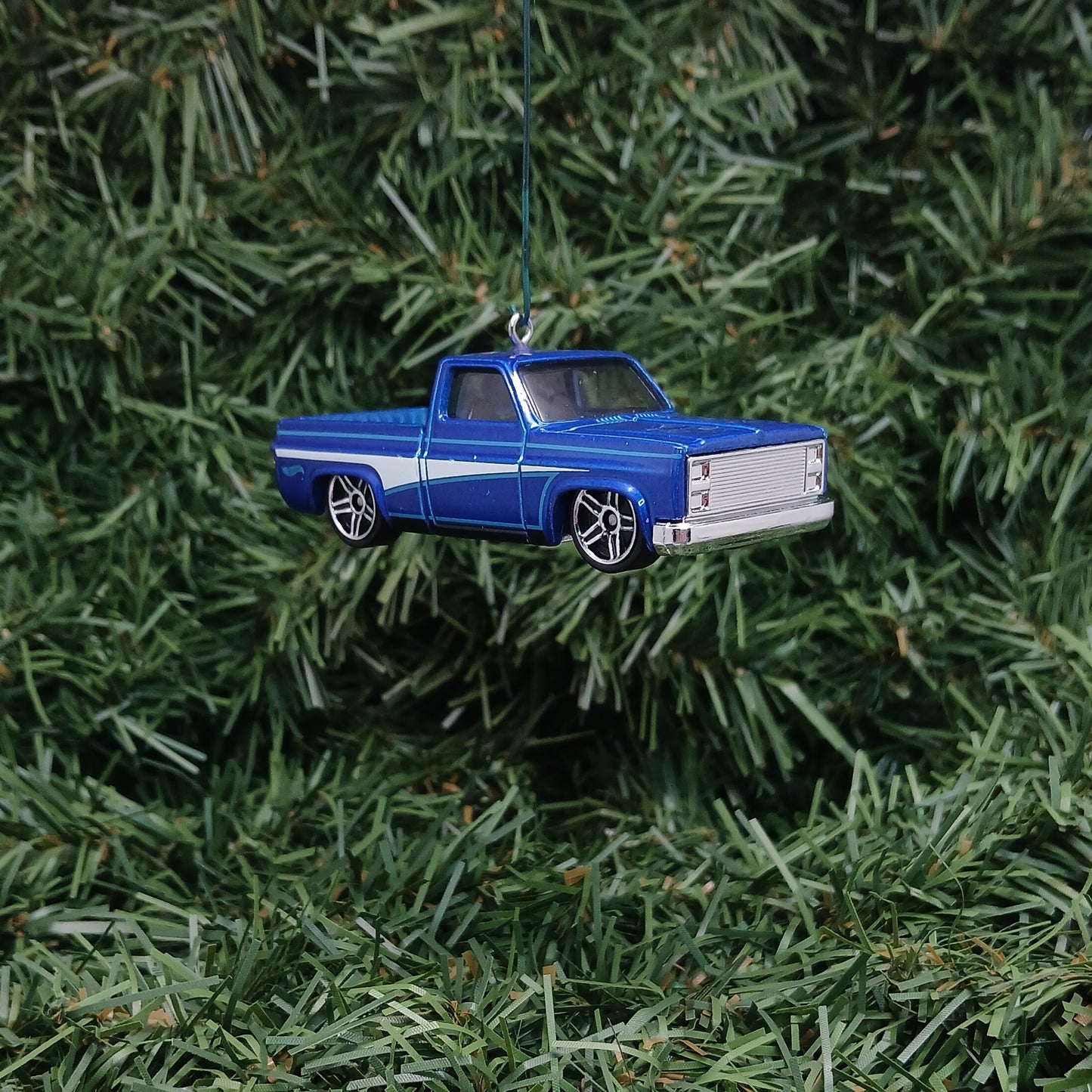 CHEVY 1983 SILVERADO Ornament Christmas Gift Chevrolet Truck Blue