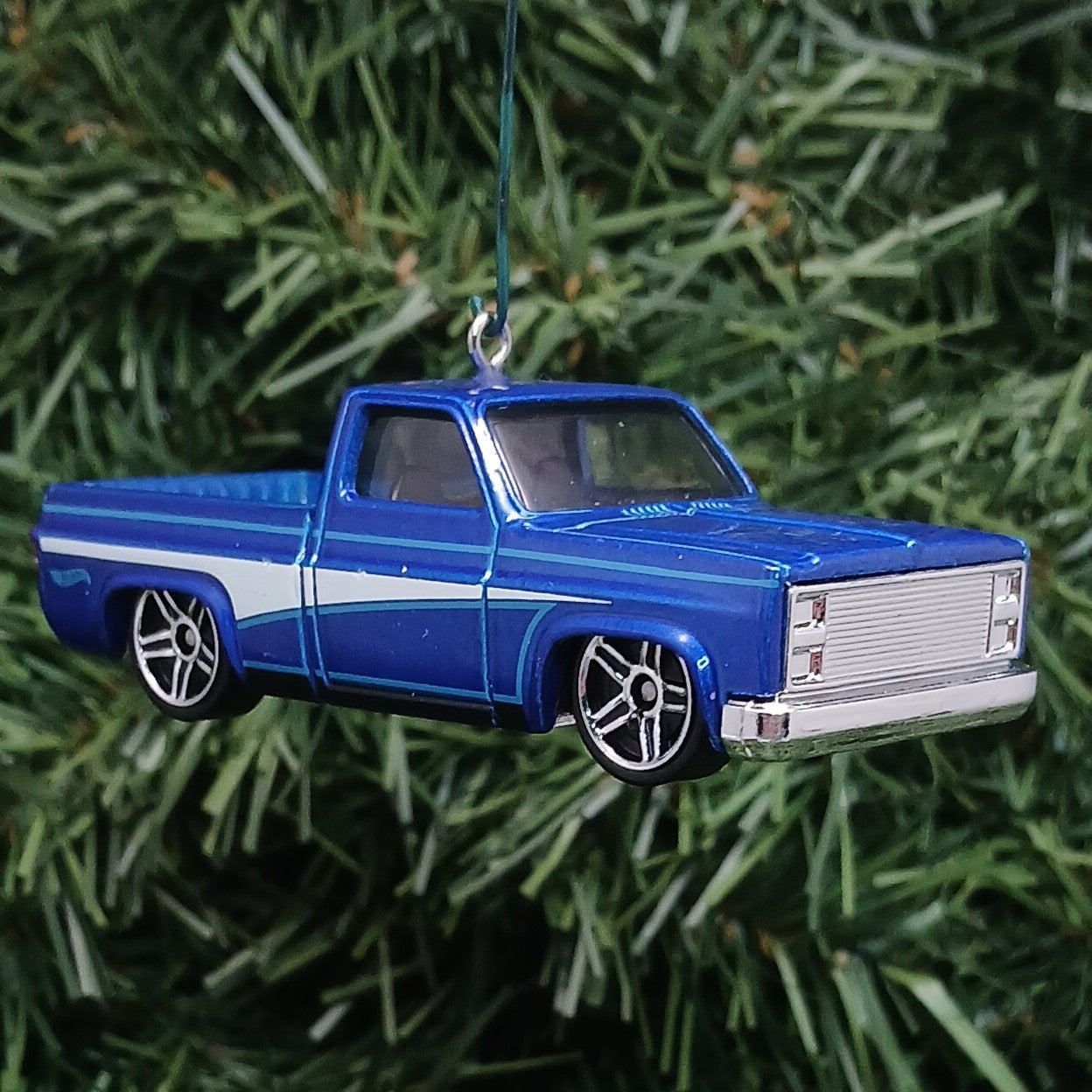 CHEVY 1983 SILVERADO Ornament Christmas Gift Chevrolet Truck Blue