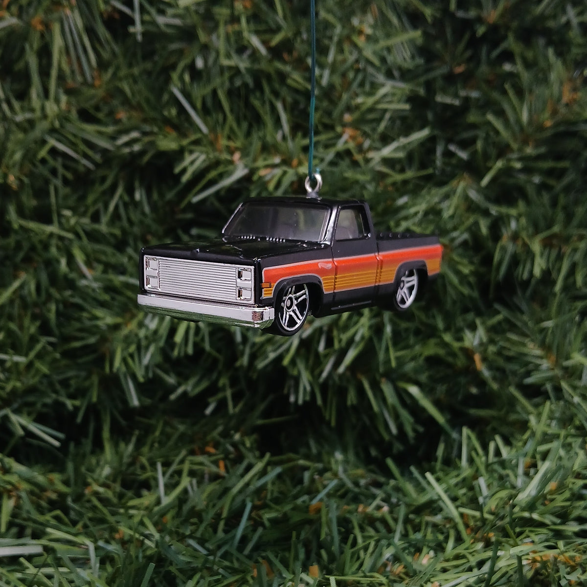 CHEVY 1983 SILVERADO Ornament Christmas Gift Chevrolet Truck Black