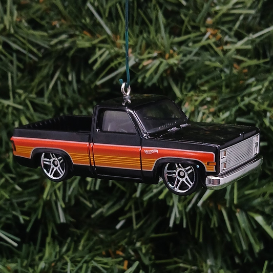CHEVY 1983 SILVERADO Ornament Christmas Gift Chevrolet Truck Black