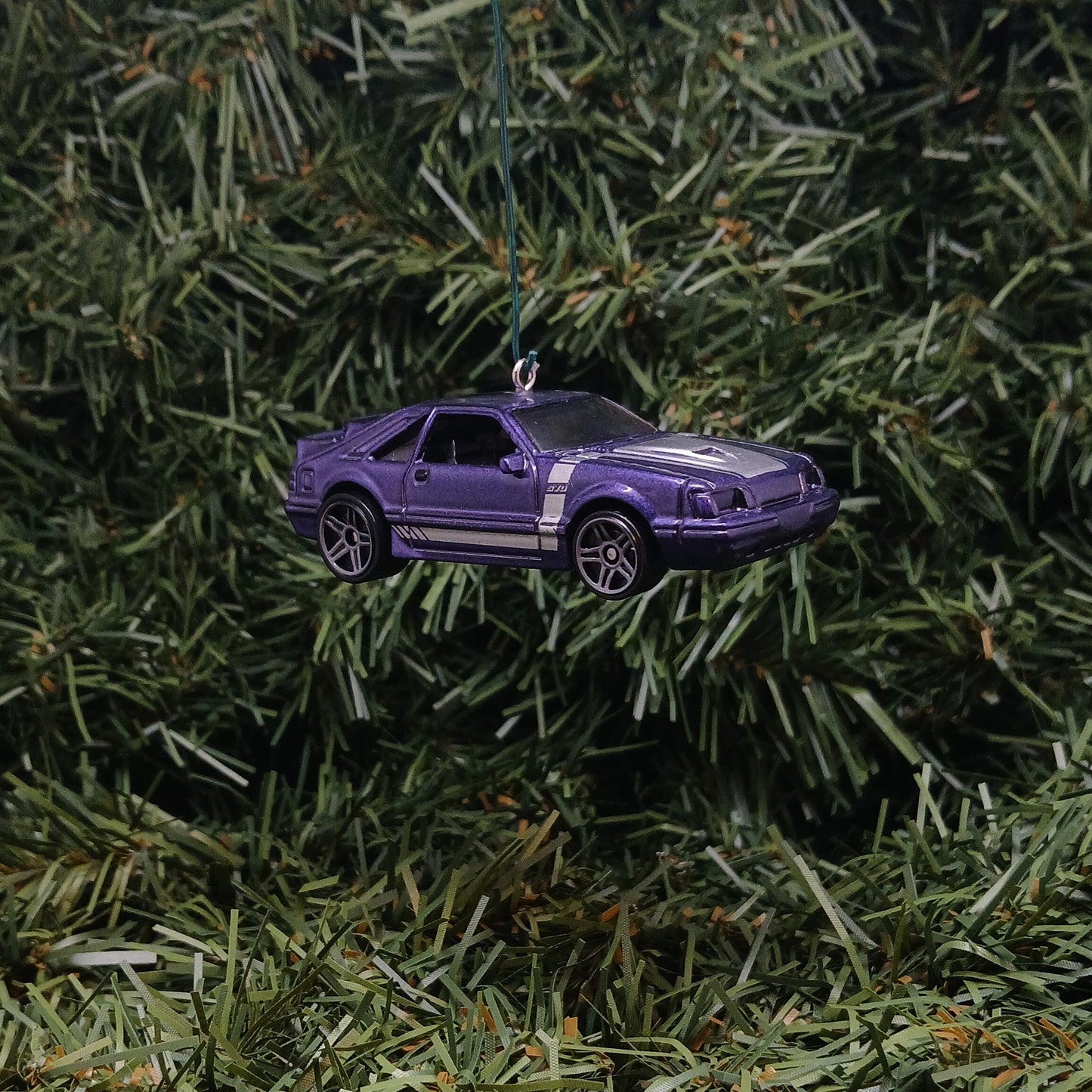 Ford Mustang 1984 SVO Christmas Ornament Gift Xmas Tree Decoration Purple 1985 1986