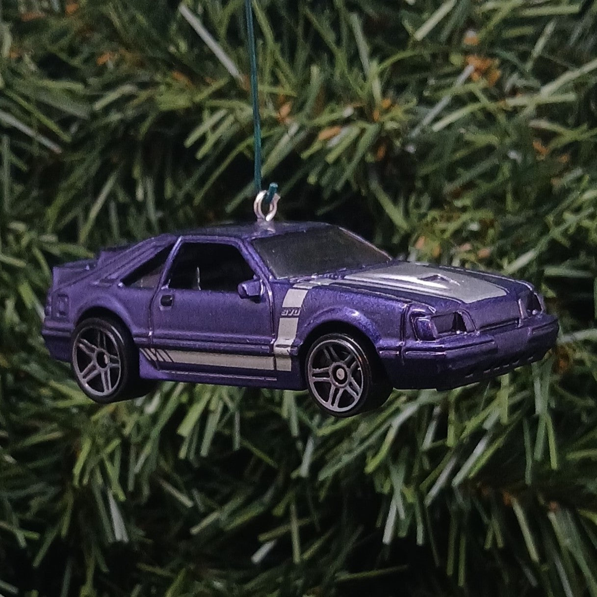 Ford Mustang 1984 SVO Christmas Ornament Gift Xmas Tree Decoration Purple 1985 1986