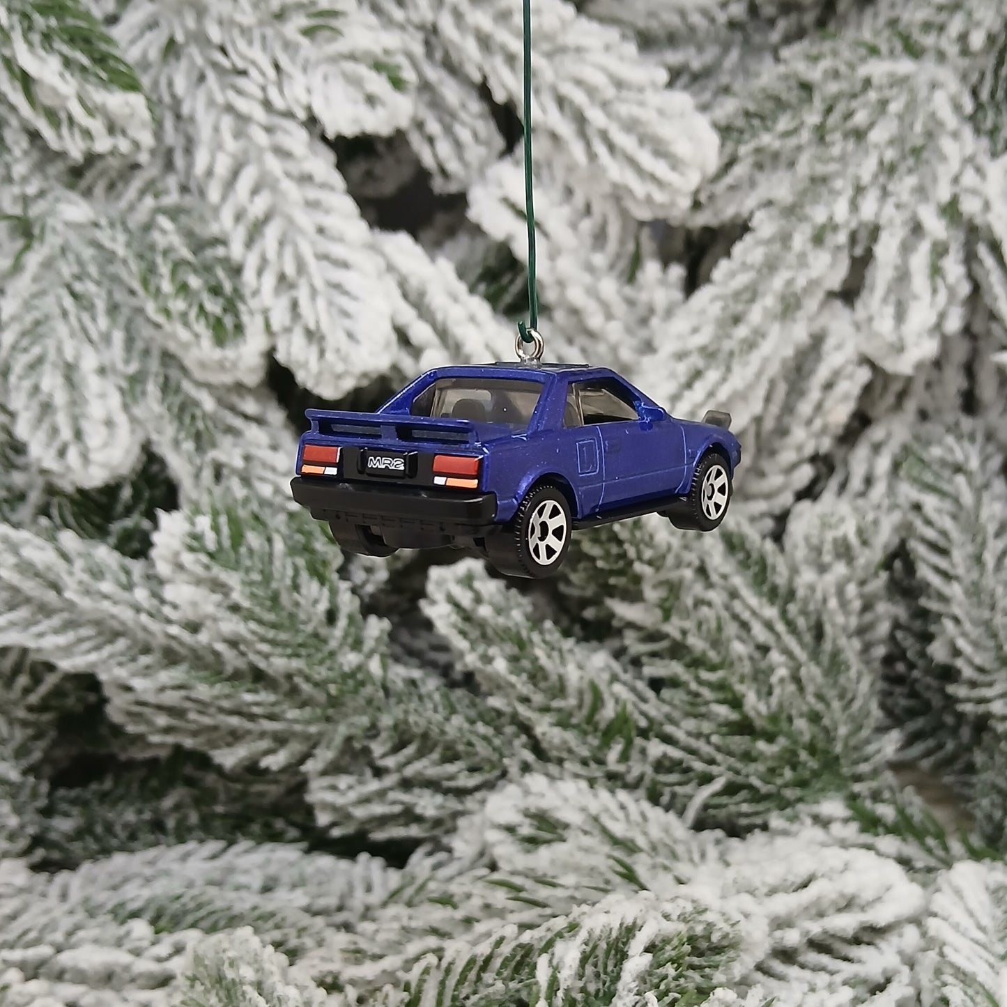 TOYOTA 1984 MR2 Ornament Christmas Gift Xmas Tree Decoration 1985-1989 White Blue Silver