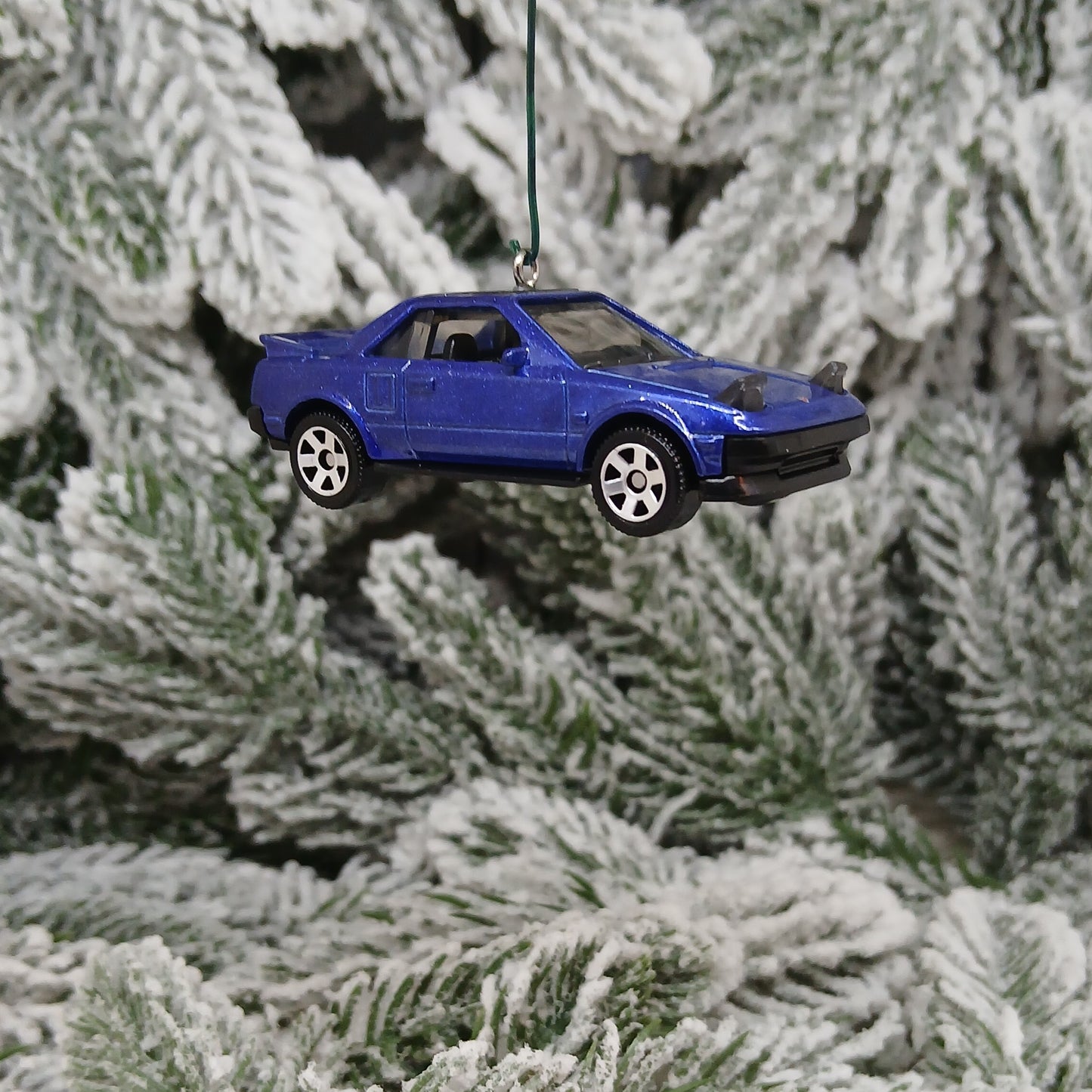 TOYOTA 1984 MR2 Ornament Christmas Gift Xmas Tree Decoration 1985-1989 White Blue Silver