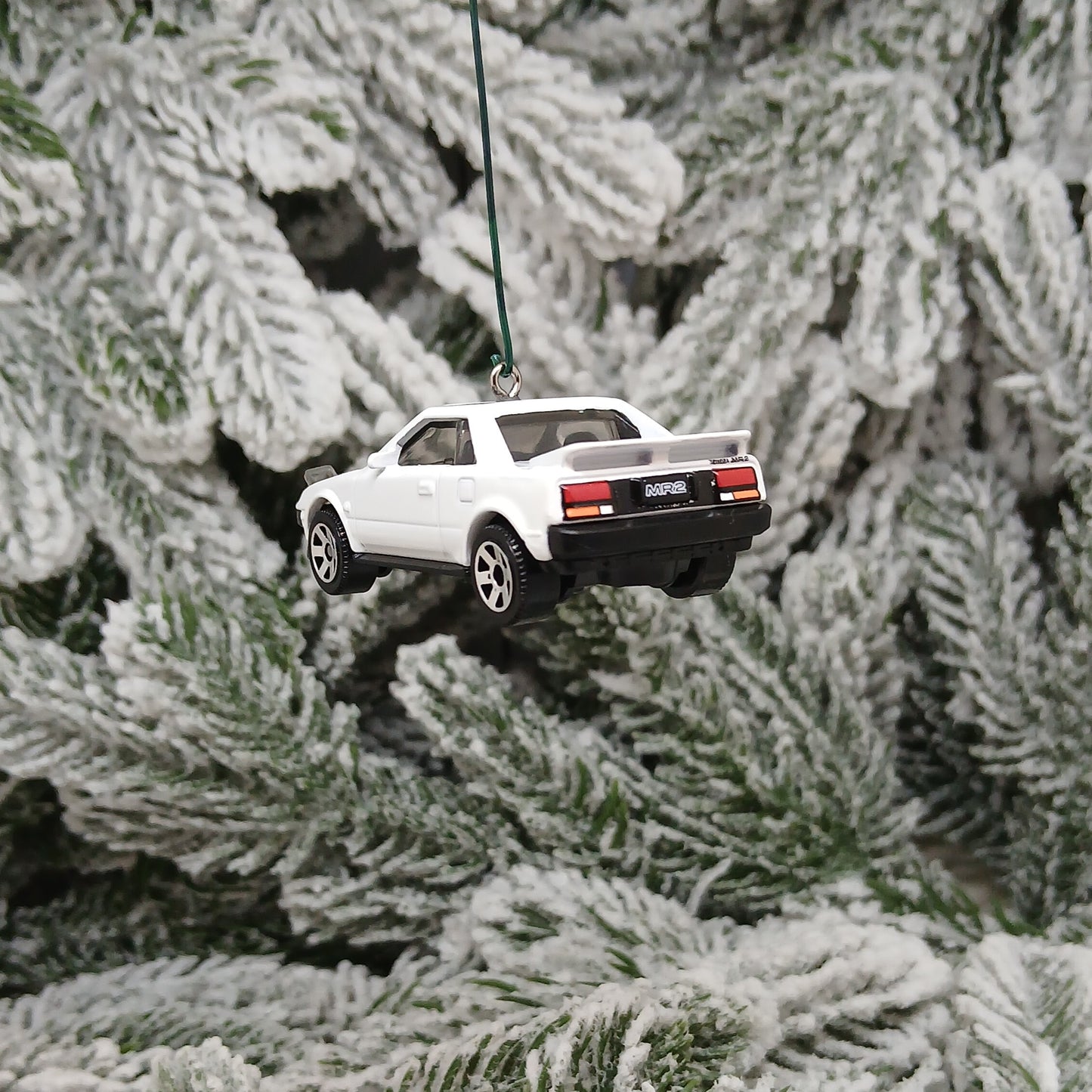 TOYOTA 1984 MR2 Ornament Christmas Gift Xmas Tree Decoration 1985-1989 White Blue Silver