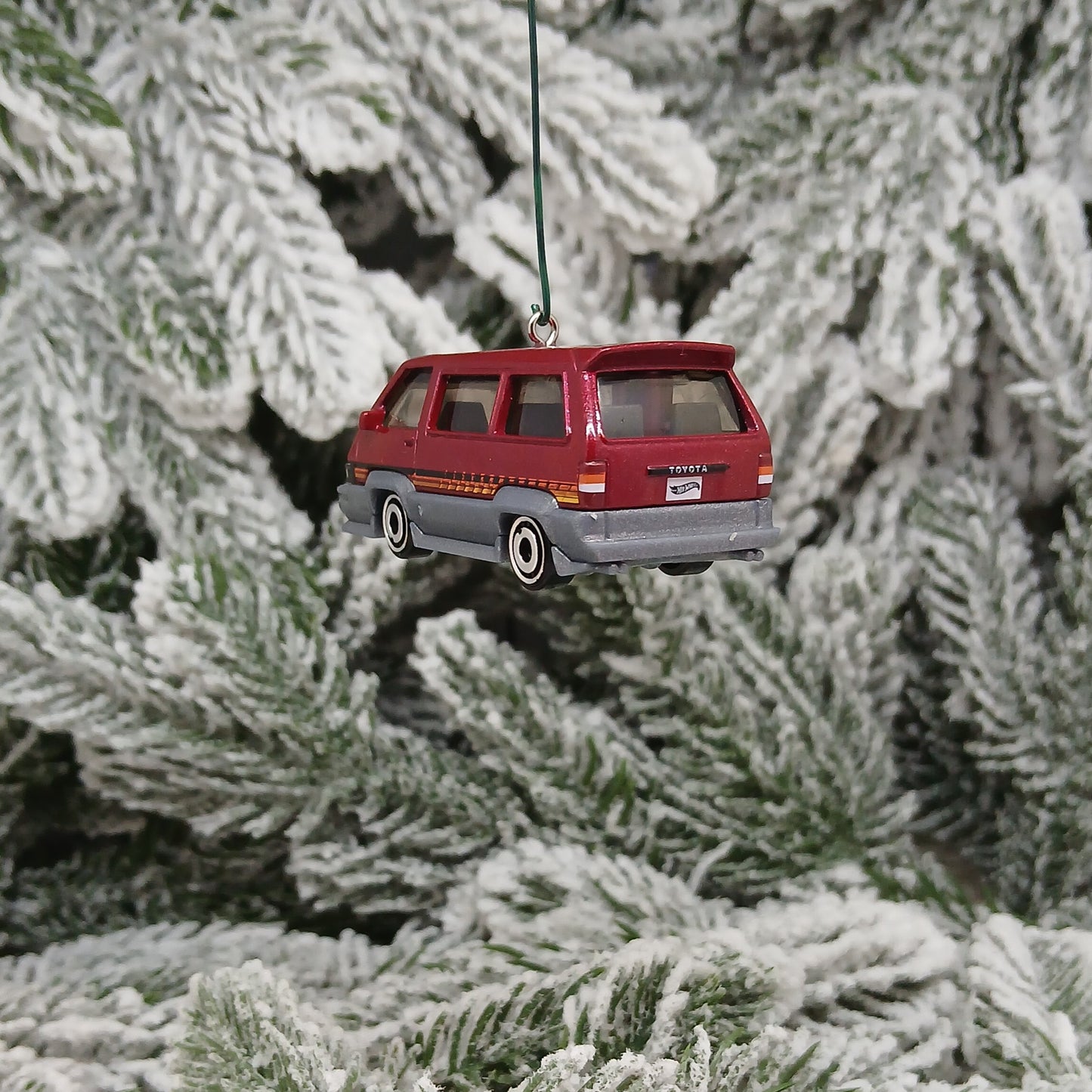 TOYOTA Van Ornament Christmas Gift Xmas Tree Decoration Red 1986