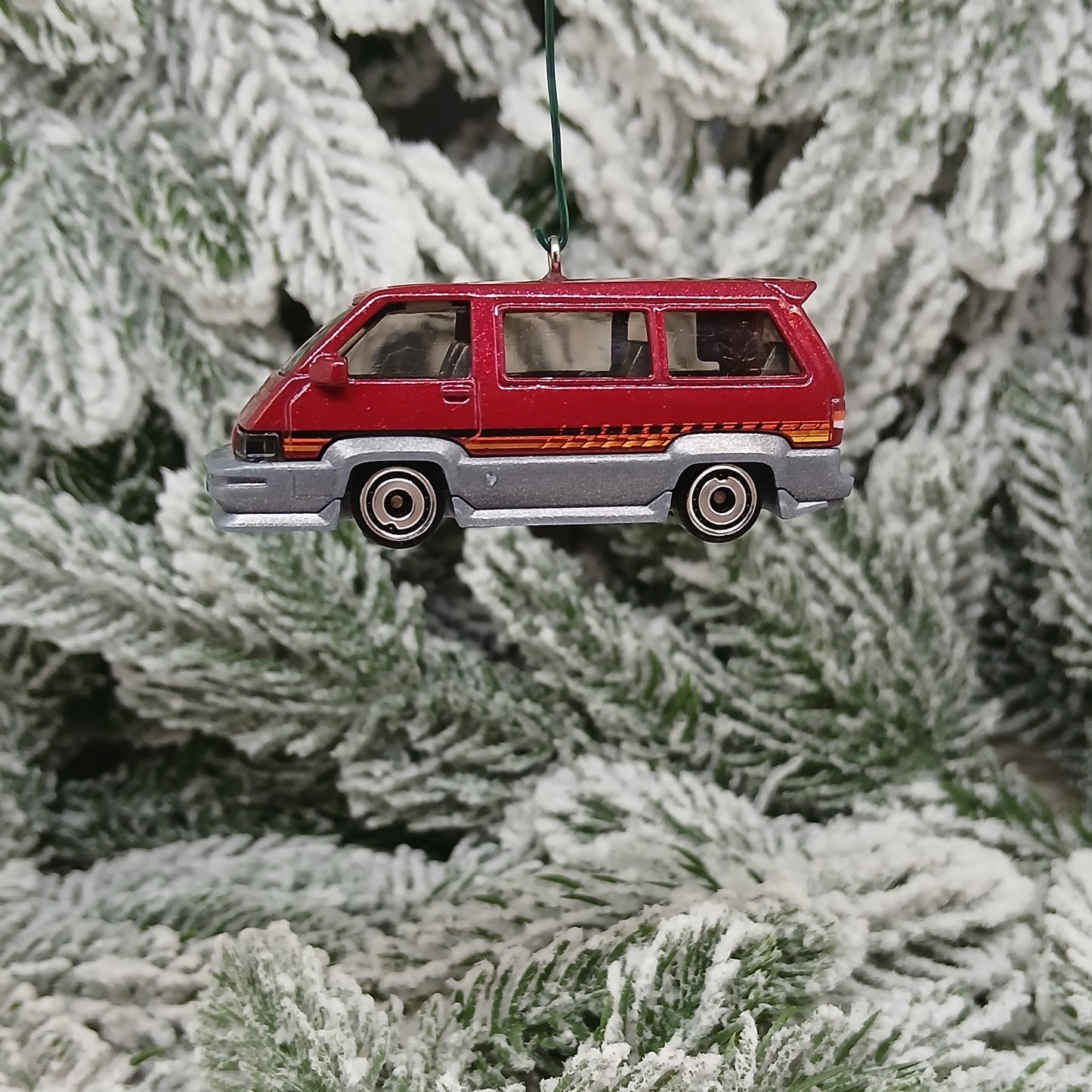 TOYOTA Van Ornament Christmas Gift Xmas Tree Decoration Red 1986