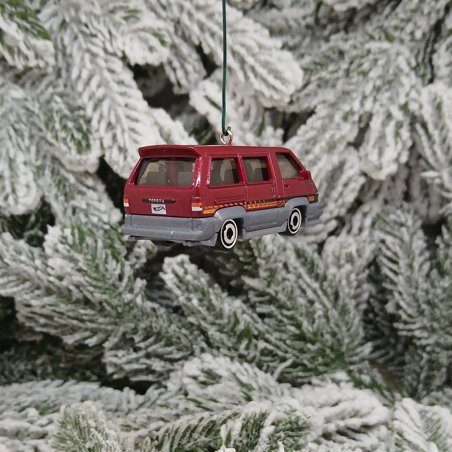 TOYOTA Van Ornament Christmas Gift Xmas Tree Decoration Red 1986