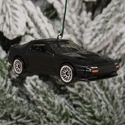 Mazda RX-7 Savanna Christmas Ornament Fun Gift Idea for Car Enthusiast or Man Cave Unique Xmas Tree Decoration 1985-1991