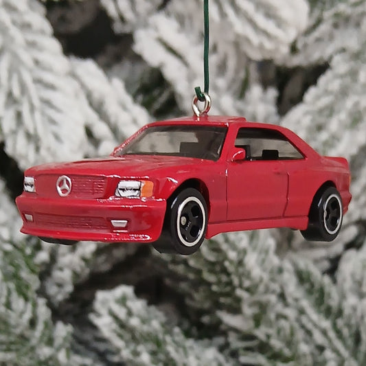 Mercedes Benz Ornament 1989 560 SEC AMG Christmas Tree Decoration Unique Xmas Gift Idea Red