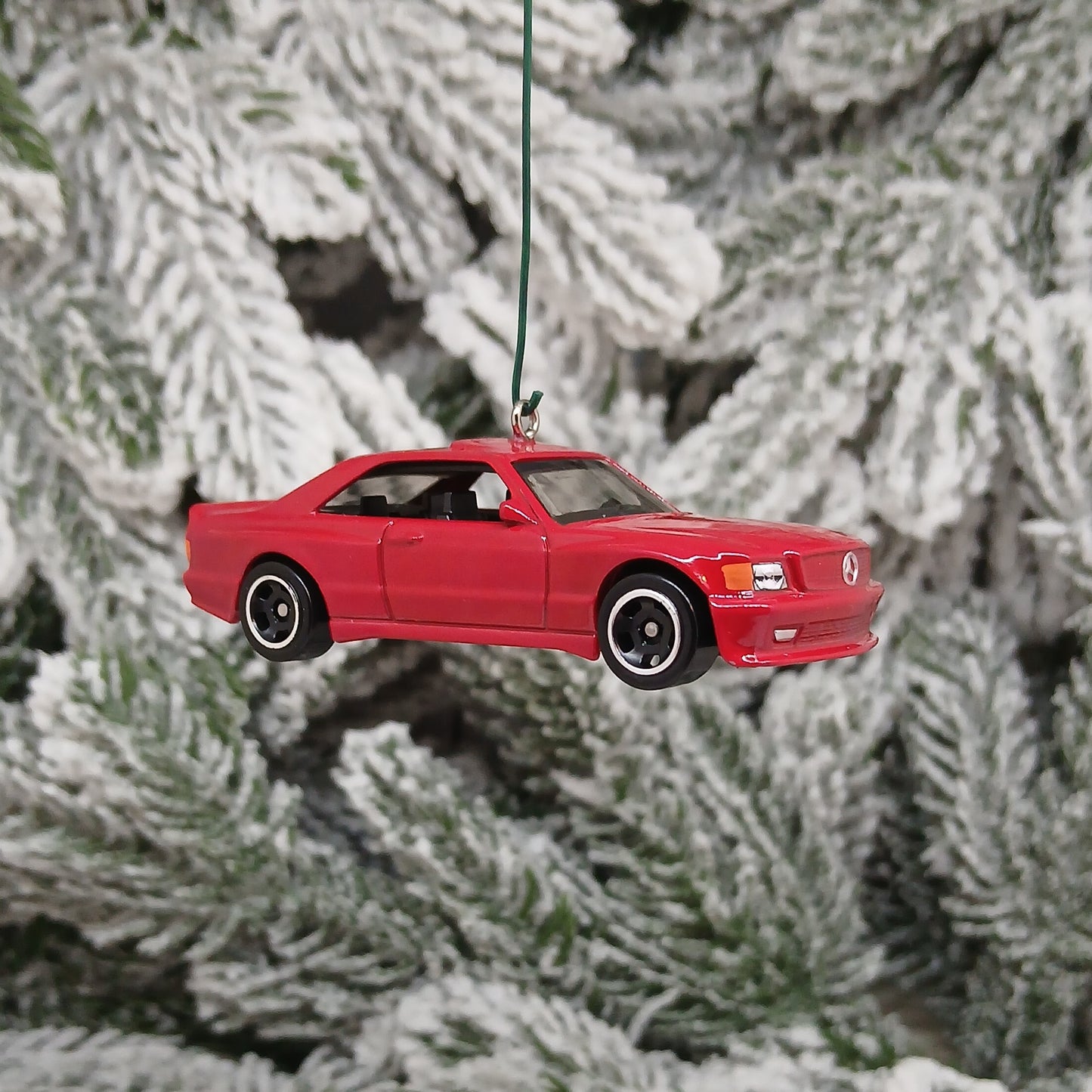 Mercedes Benz Ornament 1989 560 SEC AMG Christmas Tree Decoration Unique Xmas Gift Idea Red